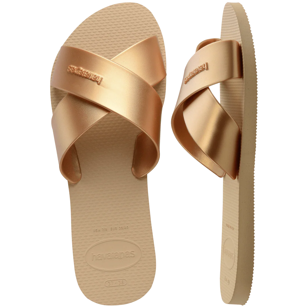 Women's Aqua Metallic Sandals - Havaianas