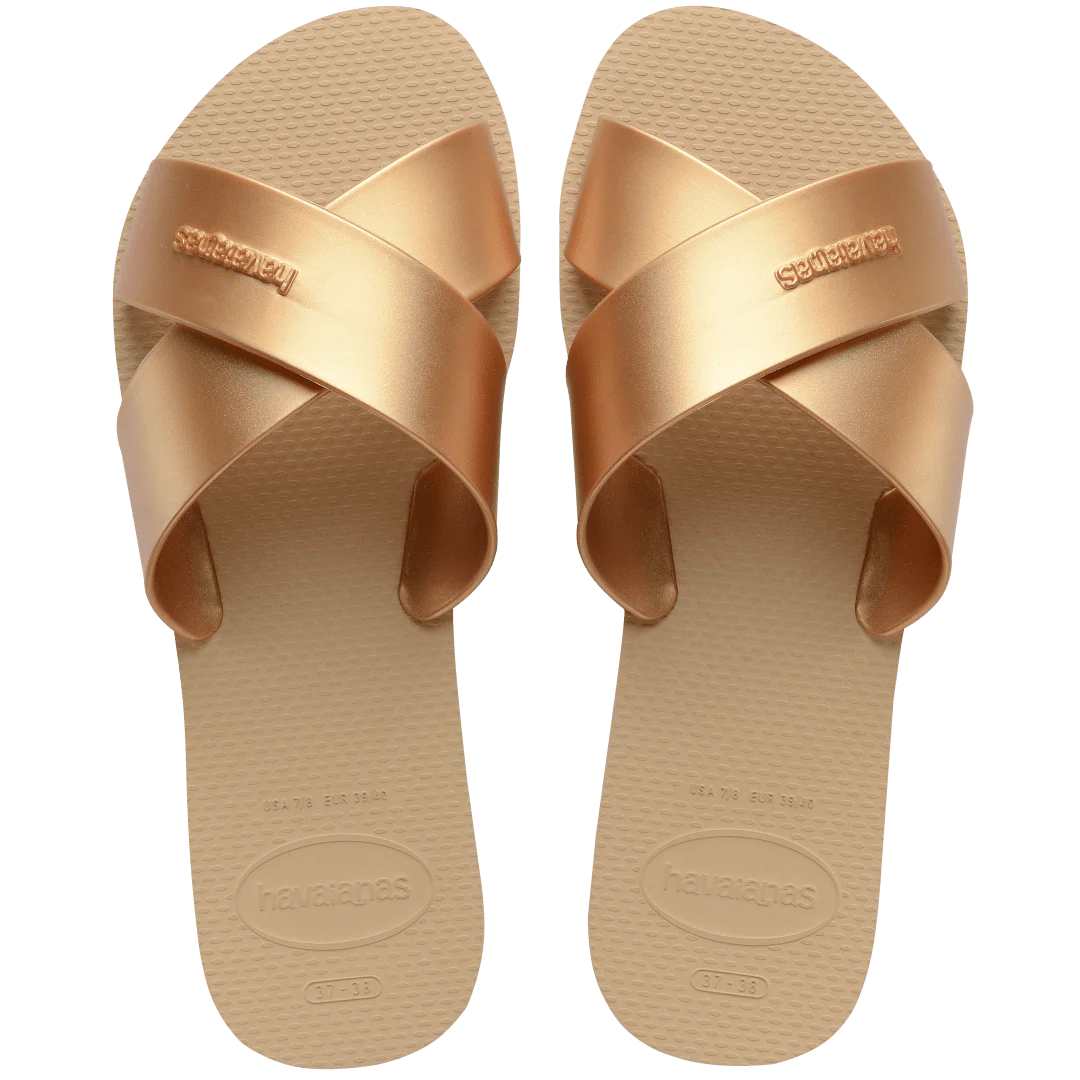 Women's Aqua Metallic Sandals - Havaianas